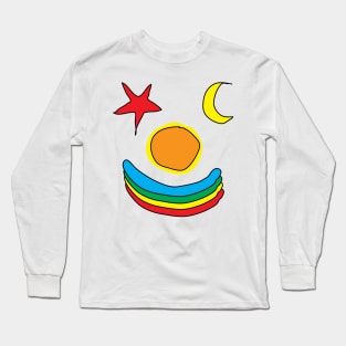 stars, moon, sun and rainbow Long Sleeve T-Shirt